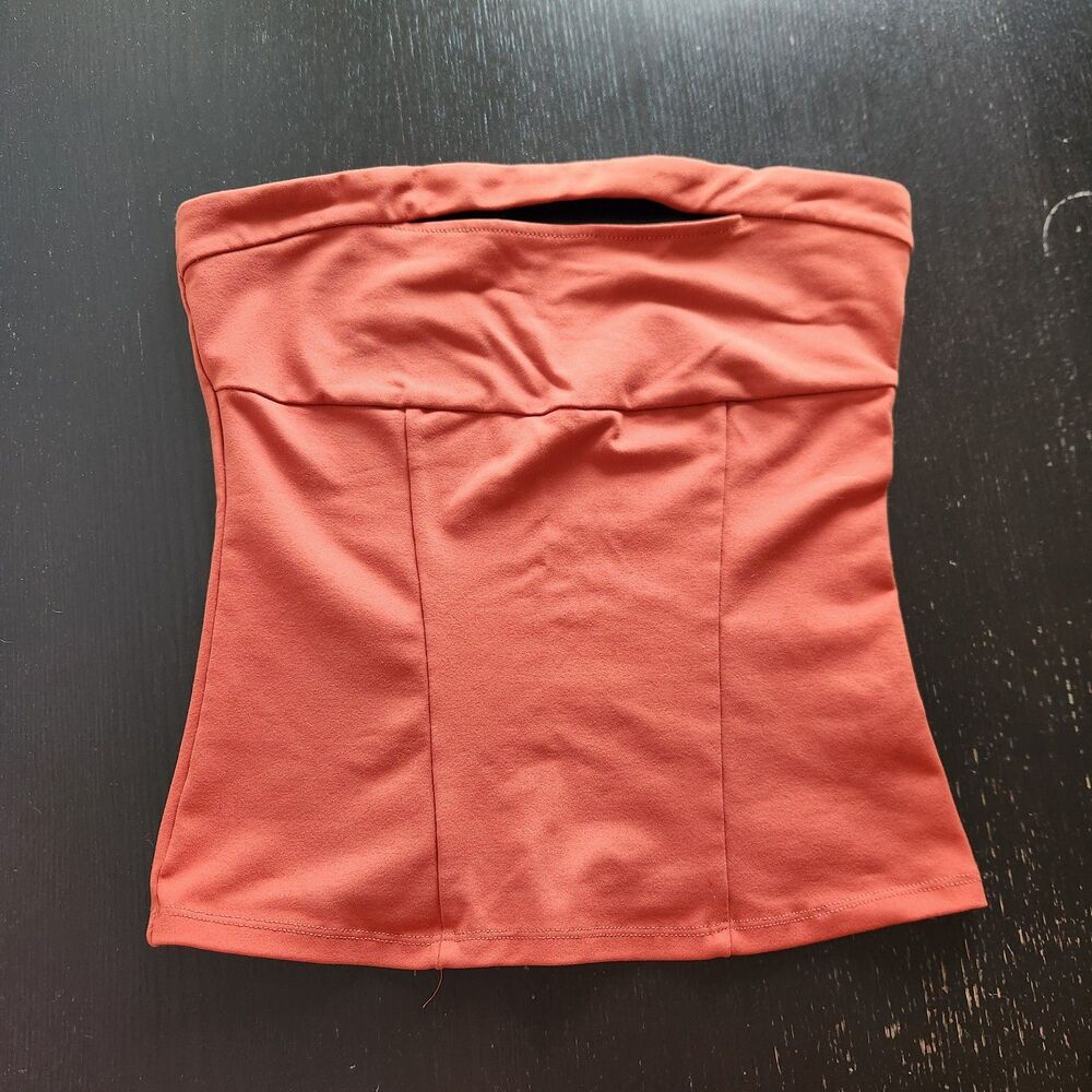 Free People Intimately Tube Top Rust Orange Size Small retro feminine romantic